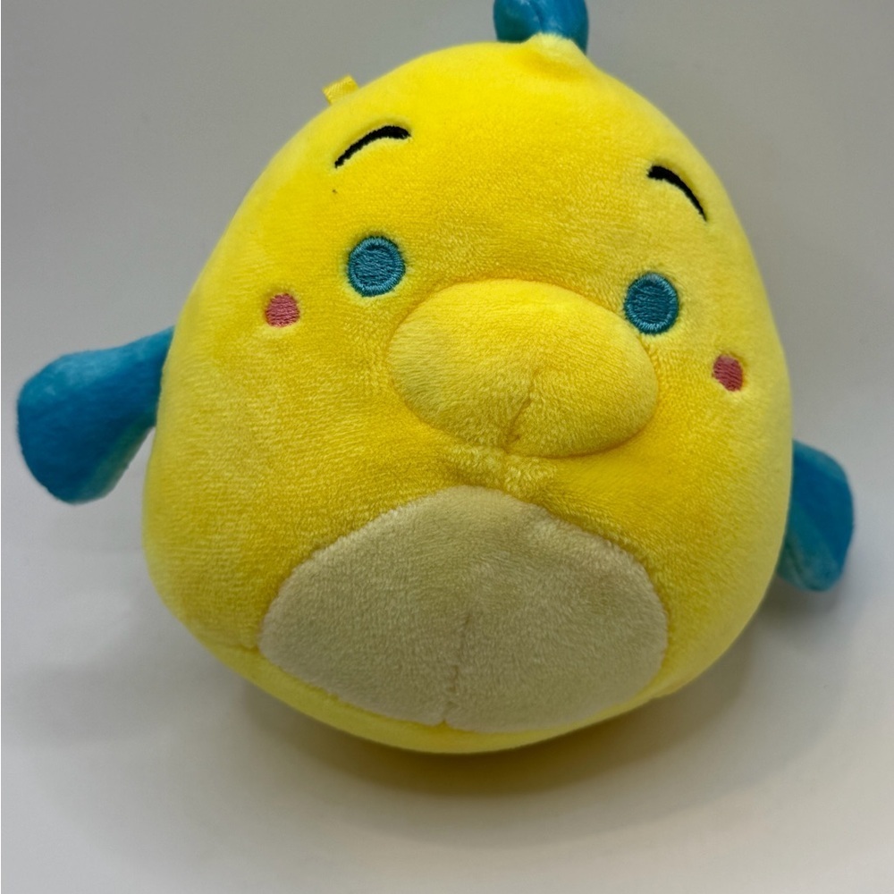 Disney  original squishmallow Flounder Yellow and Blue Plush Toy